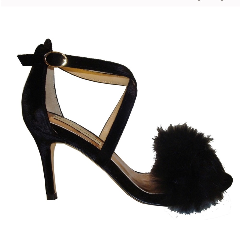Sacha London Kelian suede heel with fur